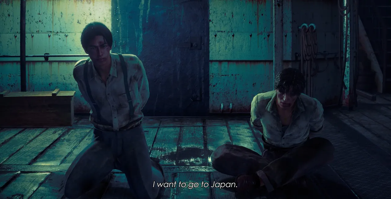 The trailer follows two young stowaways who arrive in Japan with nothing.