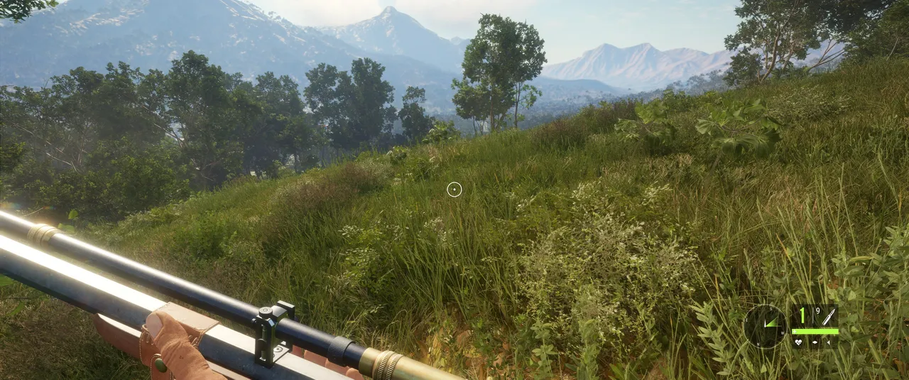 The Hween's adaptive Buckhorn iron sight leaves little room for error past medium range, exactly as the real Sharps demanded of its shooters.