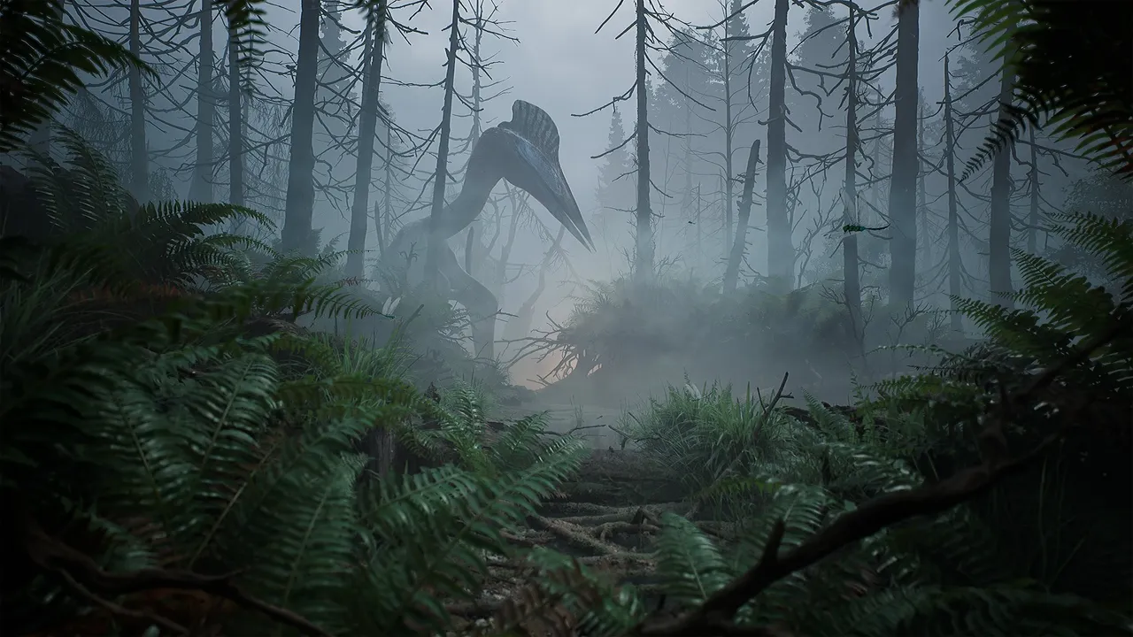 In The Lost Wild, dinosaurs hunt you as prey rather than acting as scripted monsters