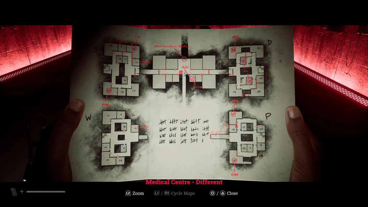 This map shows the entire area fully explored.