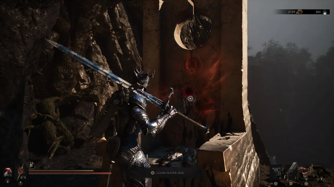 The Slayer Seal is found in Marrow Keep by heading right from Merrick's direction until you reach a dead end. It's hard to miss once you're on the correct path.