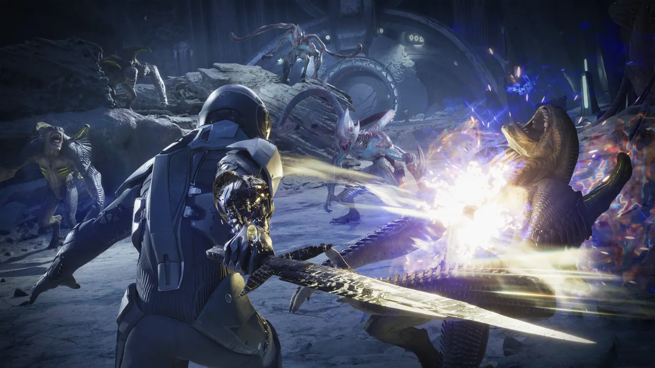 Not every fight is a gunfight. The Celestial tech opens up some genuinely flashy melee options too.