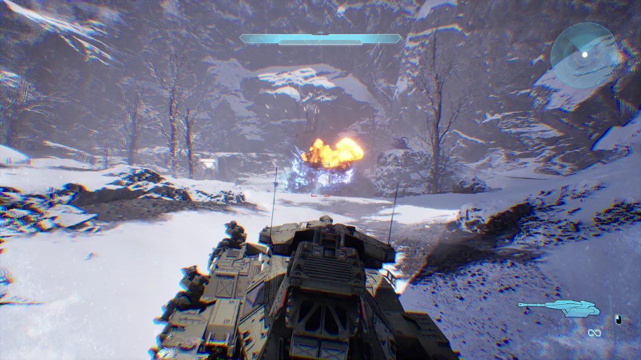 Destroying everything in your path with the battle tank is pure joy