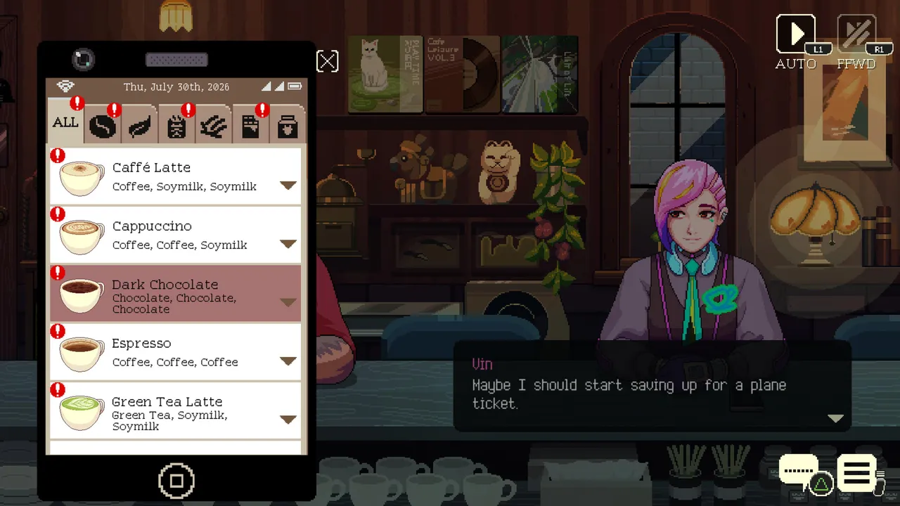 In case you're stuck, the Brewpad is the place to check out different drinks.
