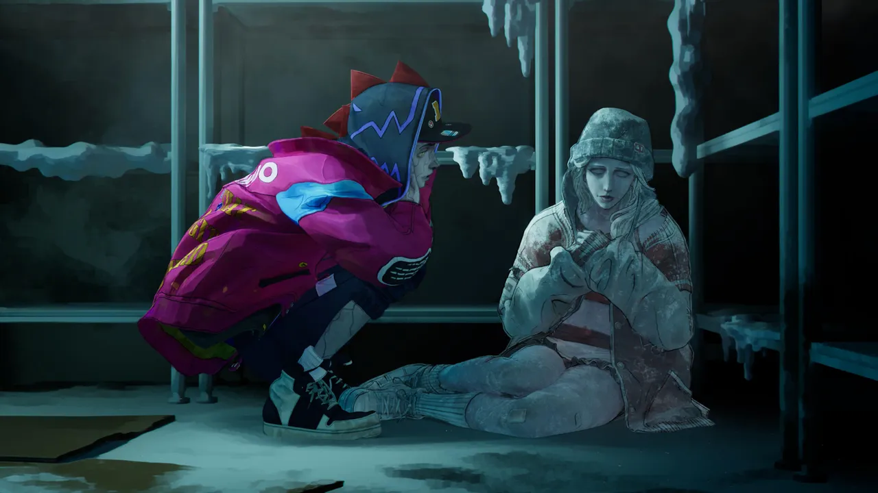 Julia and Davy in the freezer: a love on the first sight.