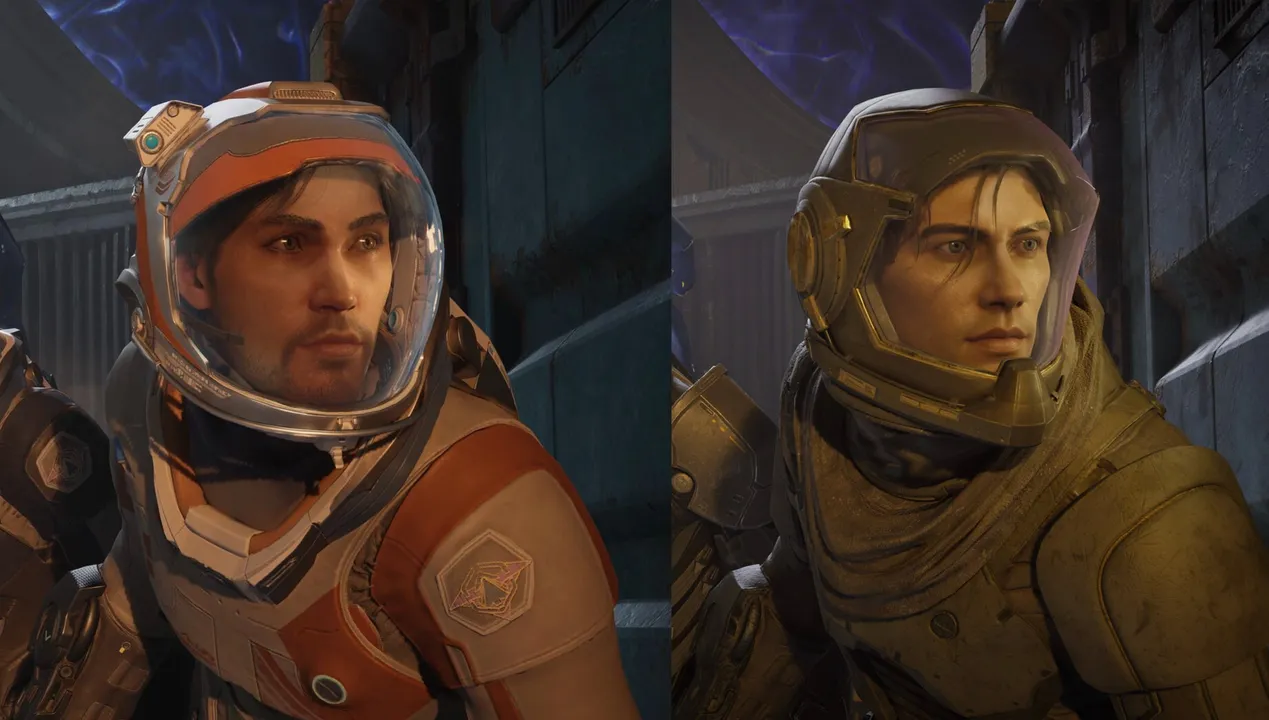 Archetype Entertainment’s original male Jun model (left) next to the updated design (right)