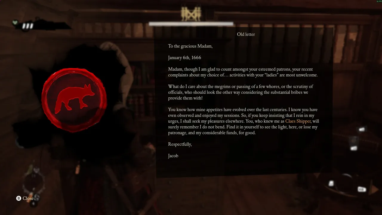 The letter that ties Jacob to his alias, Claes Shipper, the last piece needed to identify the Eloquent Fox.