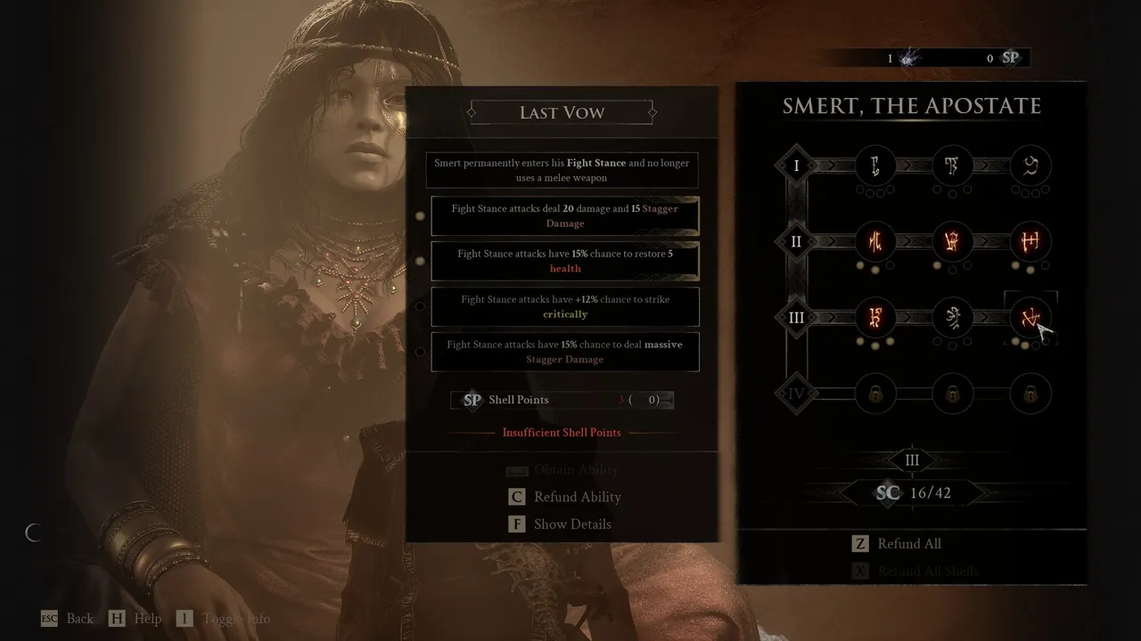 Abilities are unlocked as Bond Tier rises, but actually obtaining or upgrading them costs Shell Points.