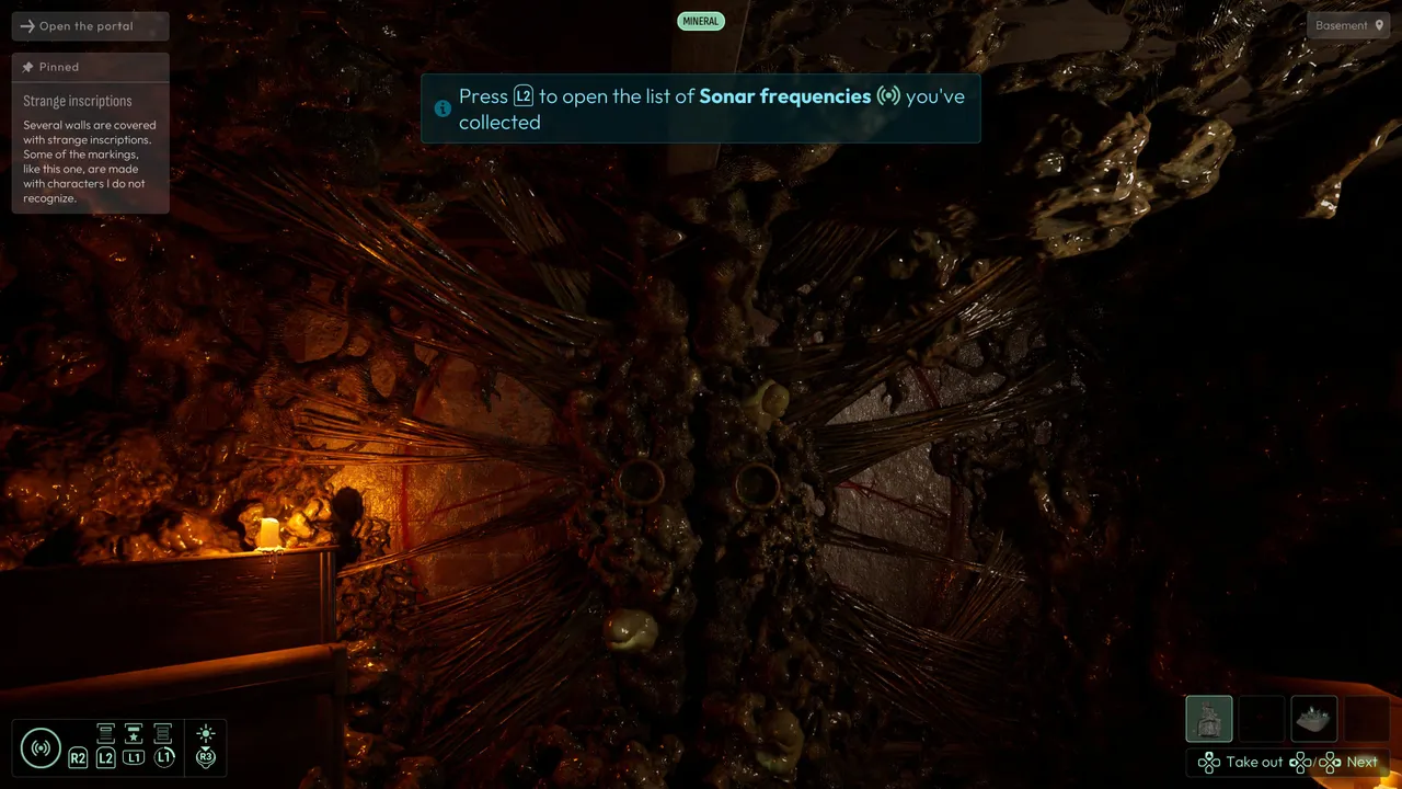 The strange substance covering the walls of Mei's basement; the discovery that sets the entire mystery in motion.