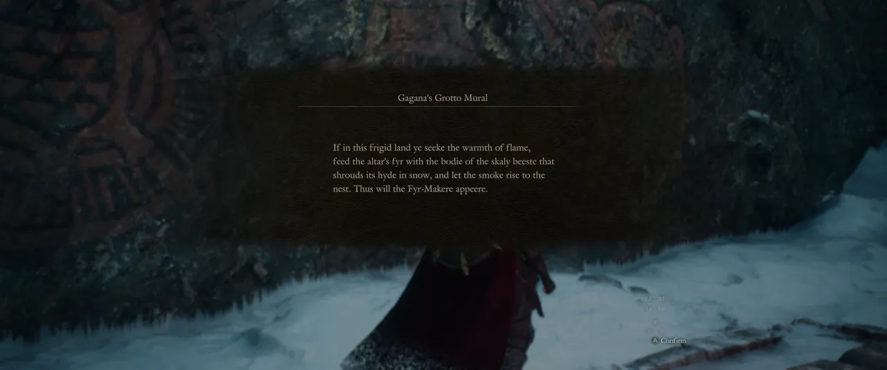 The mural's riddle, which boils down to: kill the hidden creatures, burn the bodies, and the smoke does the rest.