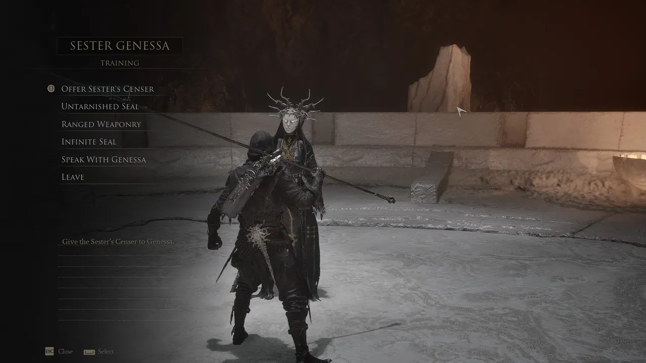 Offering the Sester's Censer to Genessa in Marrow Keep is what finally unlocks her Shell