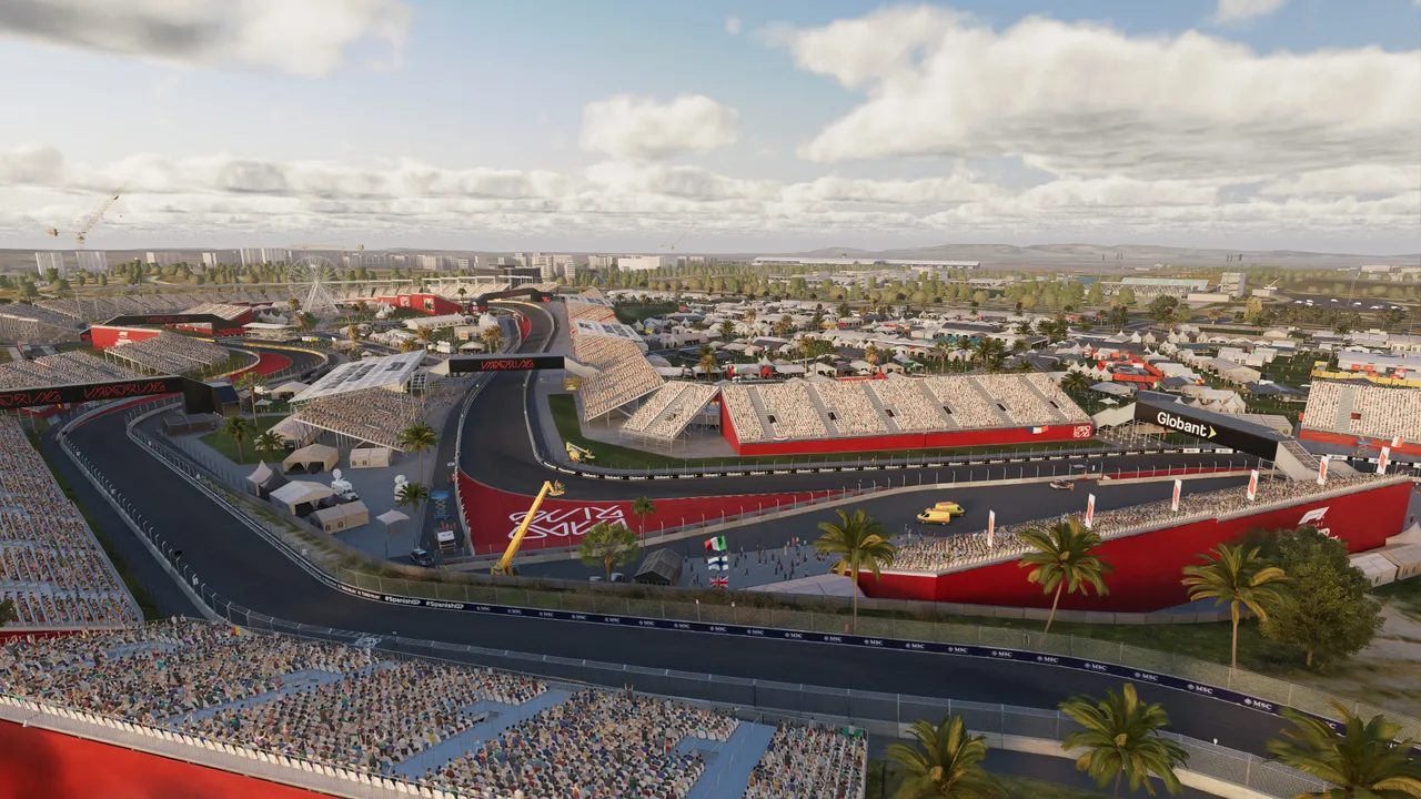 The new Madrid street circuit in all its glory. Challenging, qualifying-focused, and surprisingly fun to drive.