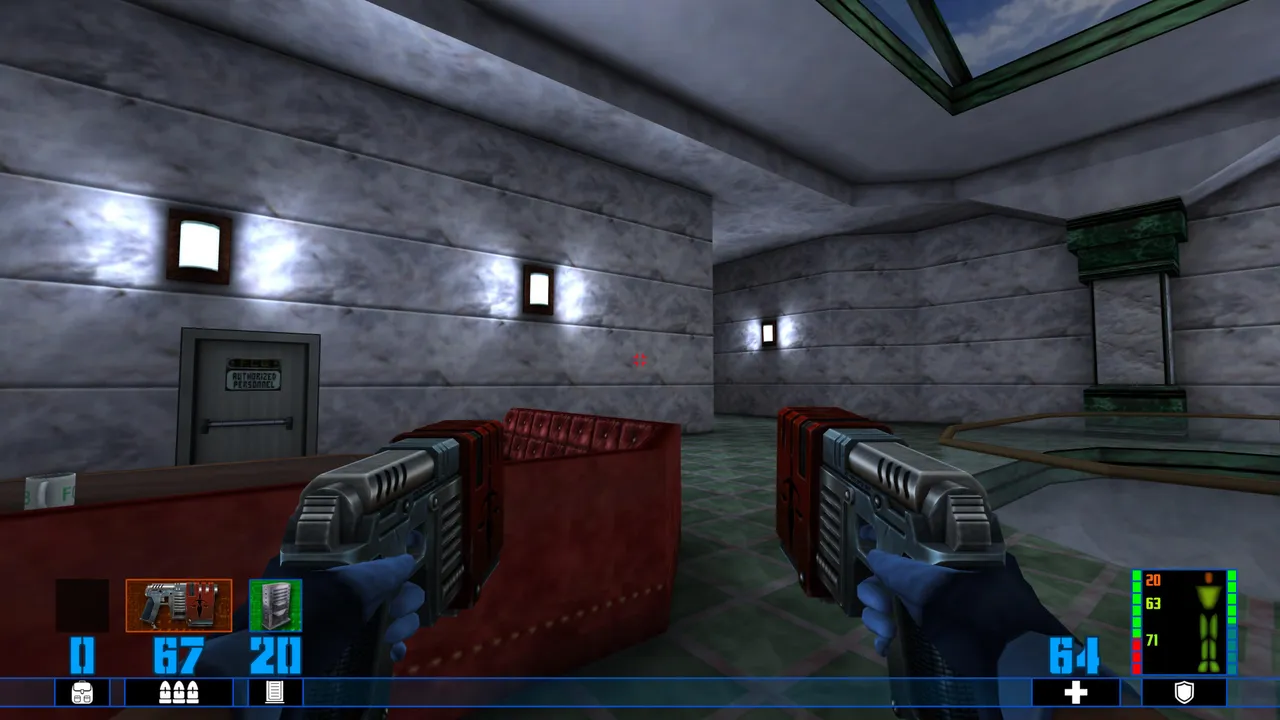 SiN Reloaded is never trying to be a modern shooter. It is an old shooter rendered in a modern resolution.