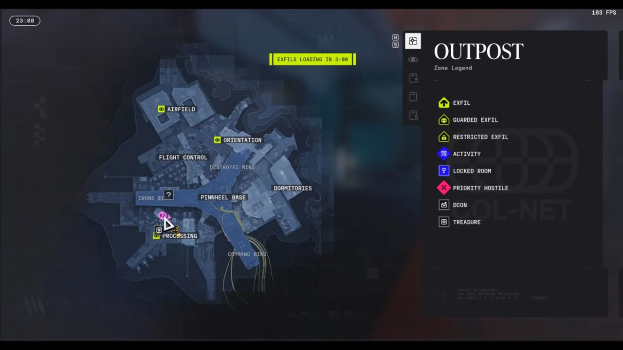 Head to the marked area in Processing to acquire the shipping manifest.