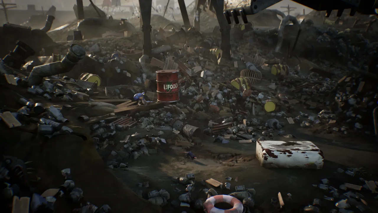 Darwin gets dropped into a landfill by UFOOD and must escape back to the ocean.