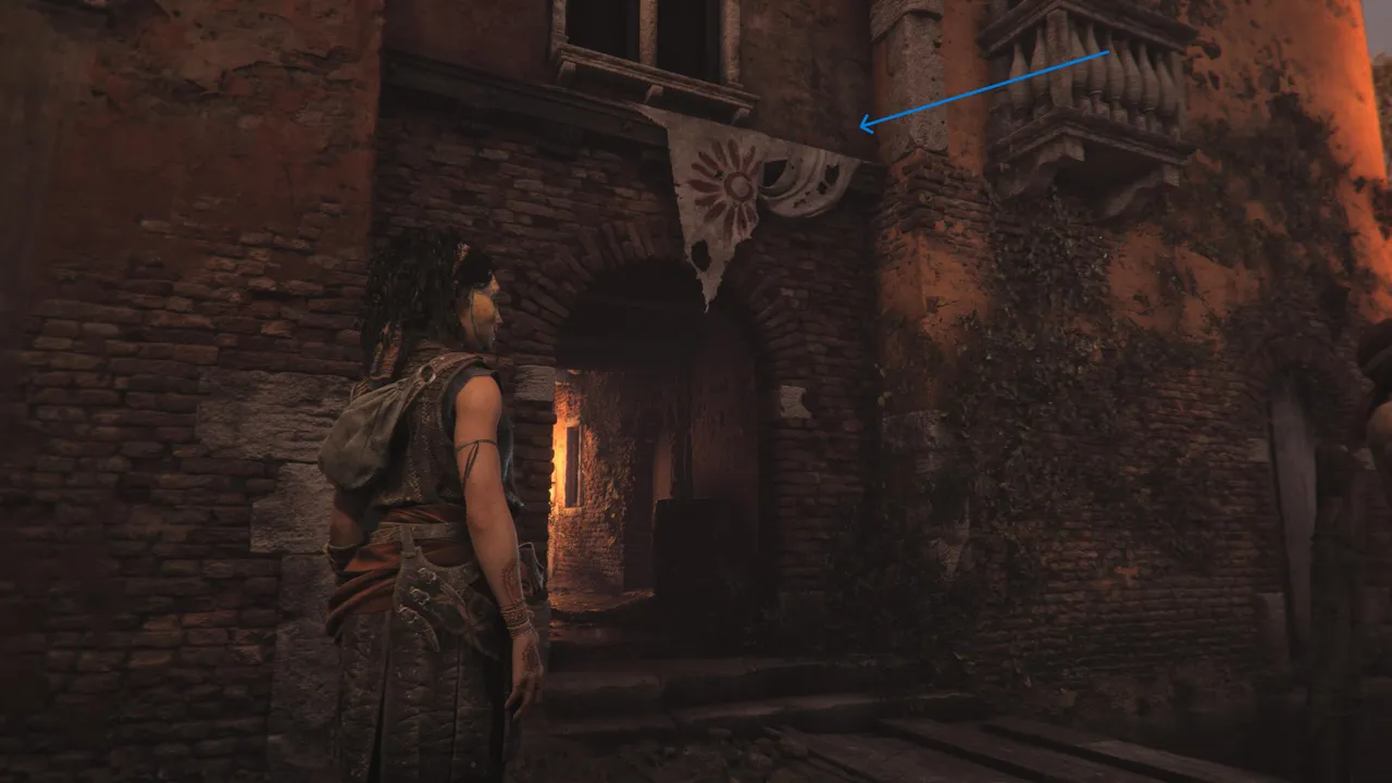 The second cloth you need to follow is close by, to the left.