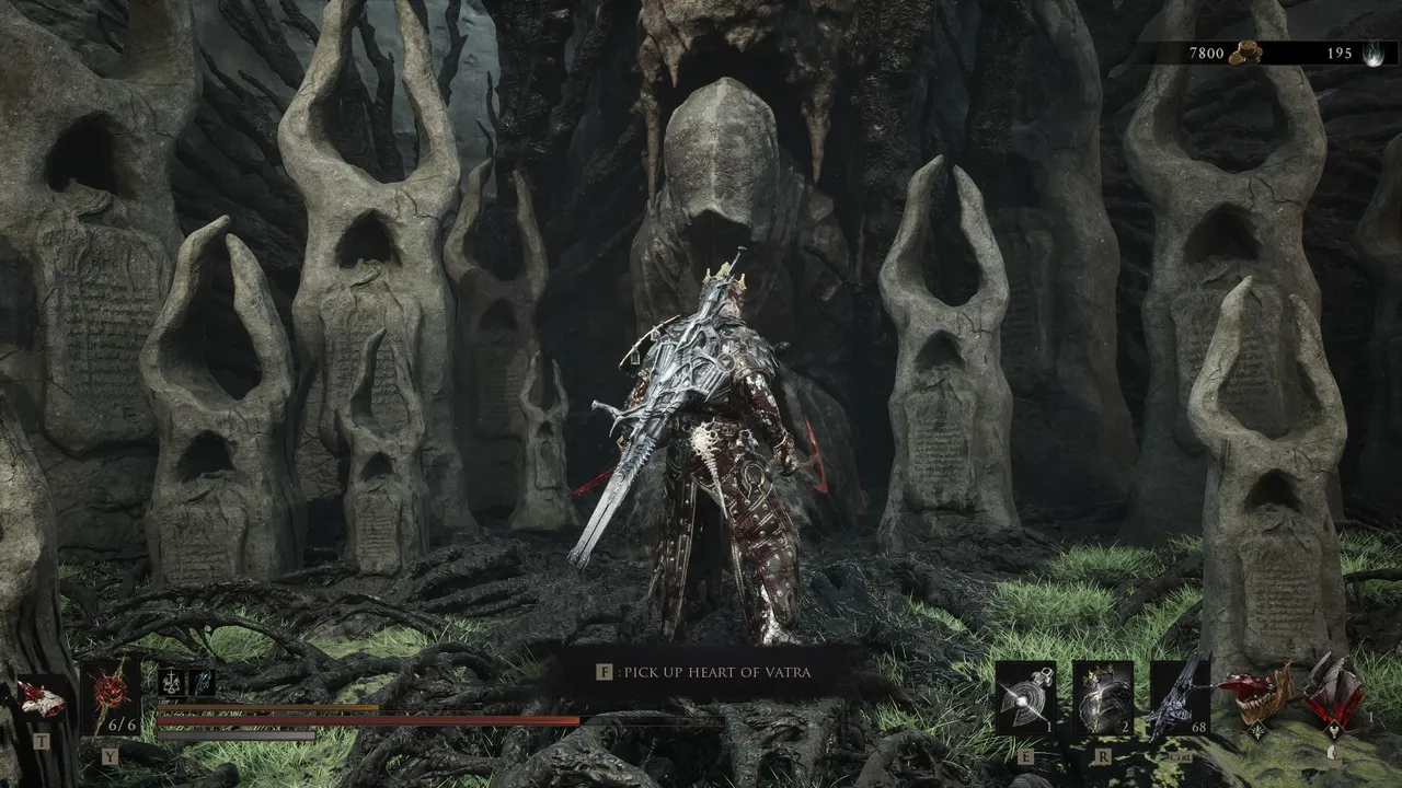 The Heart of Vatra sits waiting among the stone pillars at the top of the temple, ready to be picked up.