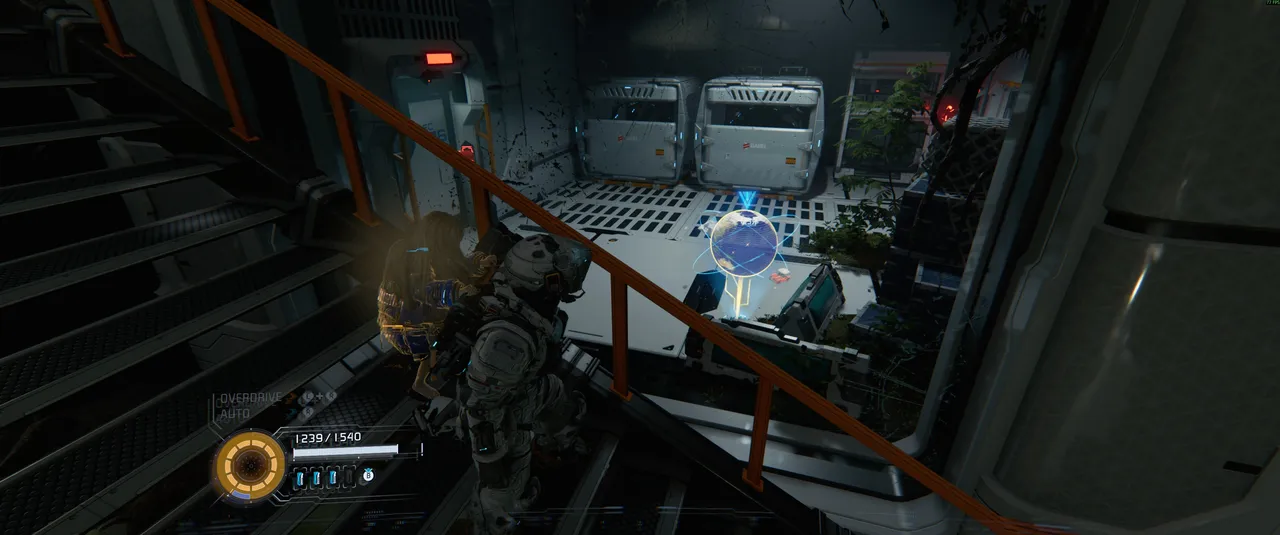 You'll spot the REM from up here early in the area. You can't drop straight down to it from this point, so keep moving up the stairs and work through the area first.