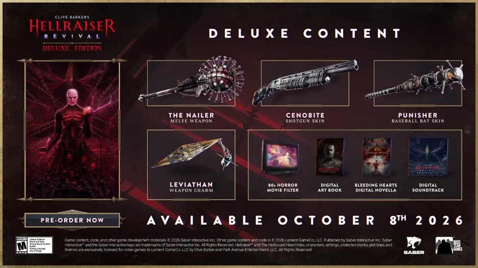 Clive Barker's Hellraiser: Revival Deluxe Edition bonuses