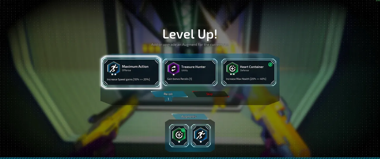 Every now and then, the game will throw some buffs your way, the real roguelite-style gameplay.