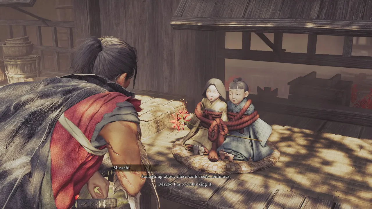 Onimusha: Way of the Sword - The couple that got turned into wooden dolls after they wished to never be apart