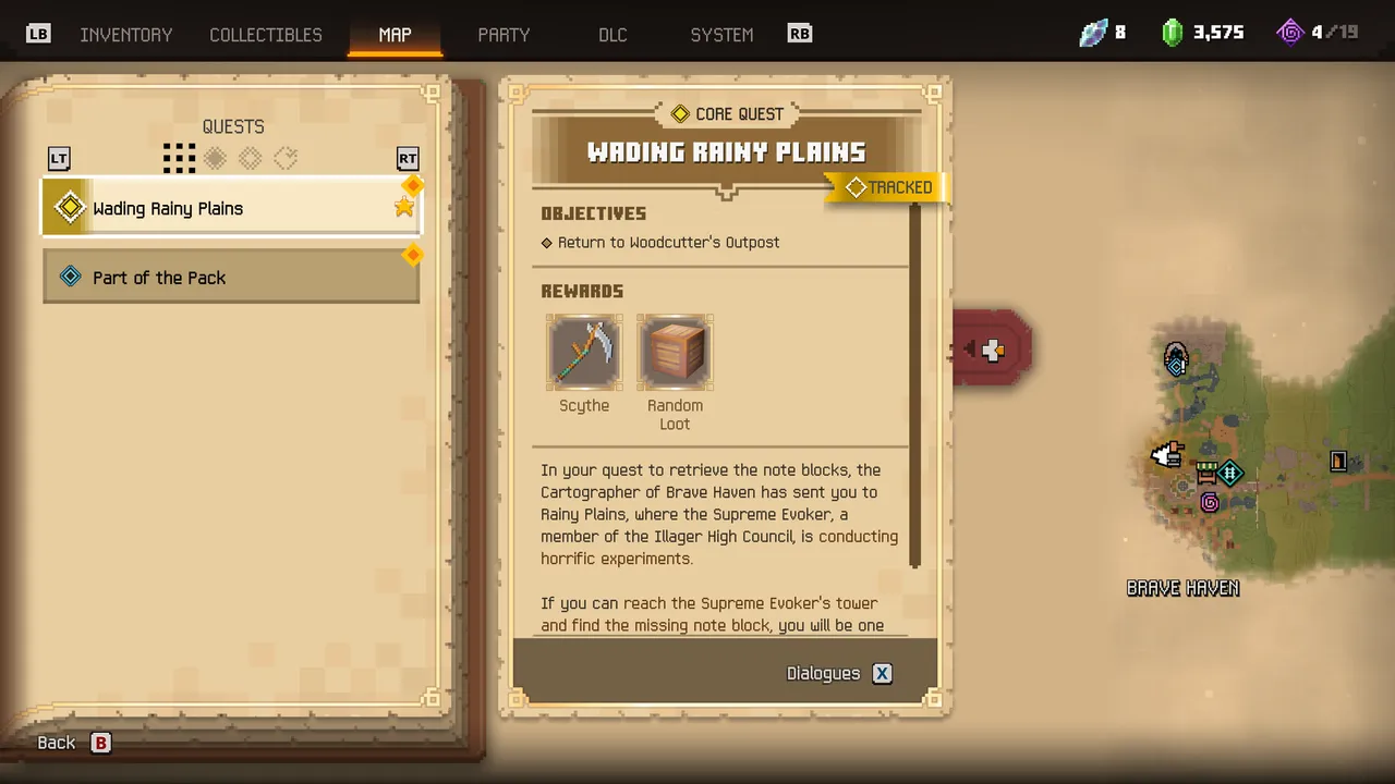 The main and the side quests shape the story of Minecraft Dungeons II.