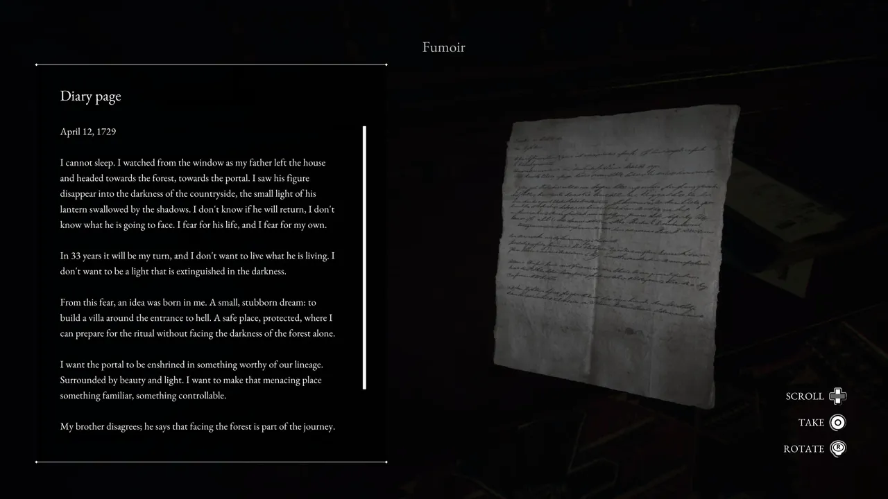 The pages Gabriele finds give us glimpses into the lore of his family.
