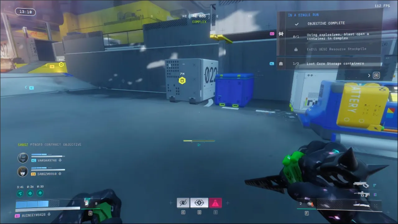 Use explosives to blast open container doors in the marked location.