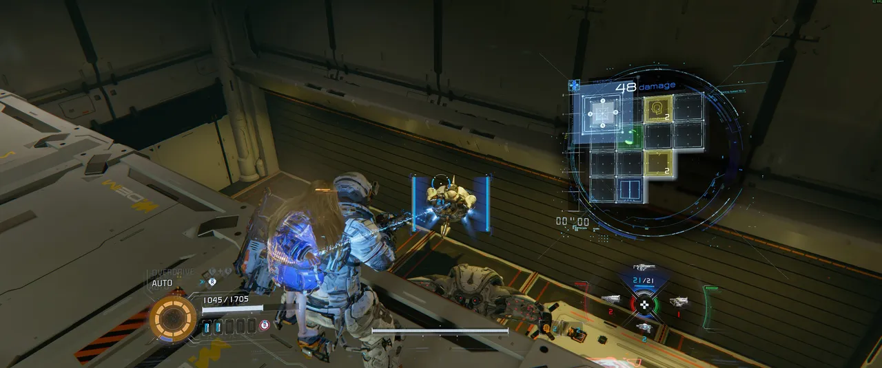 Make sure to always position yourself that the flying bots cannot reach you.