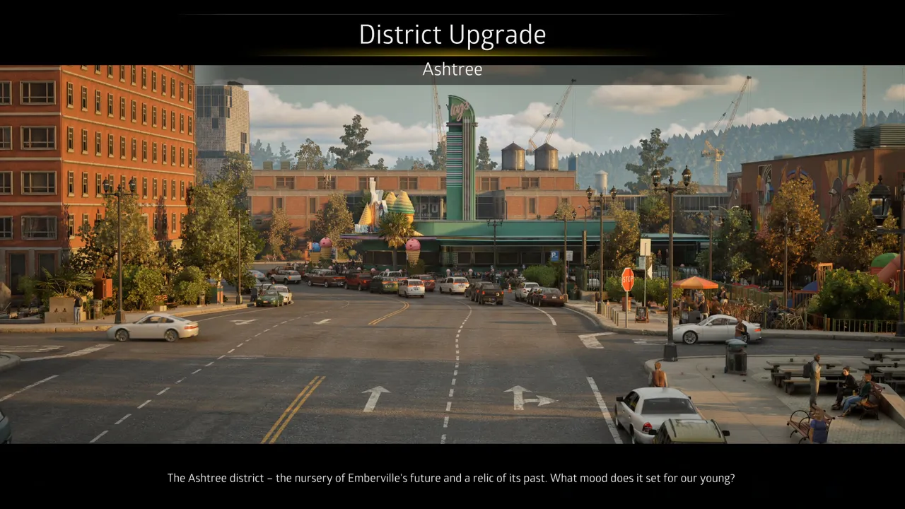 Driving properly and getting likes on stations allows you to upgrade districts.