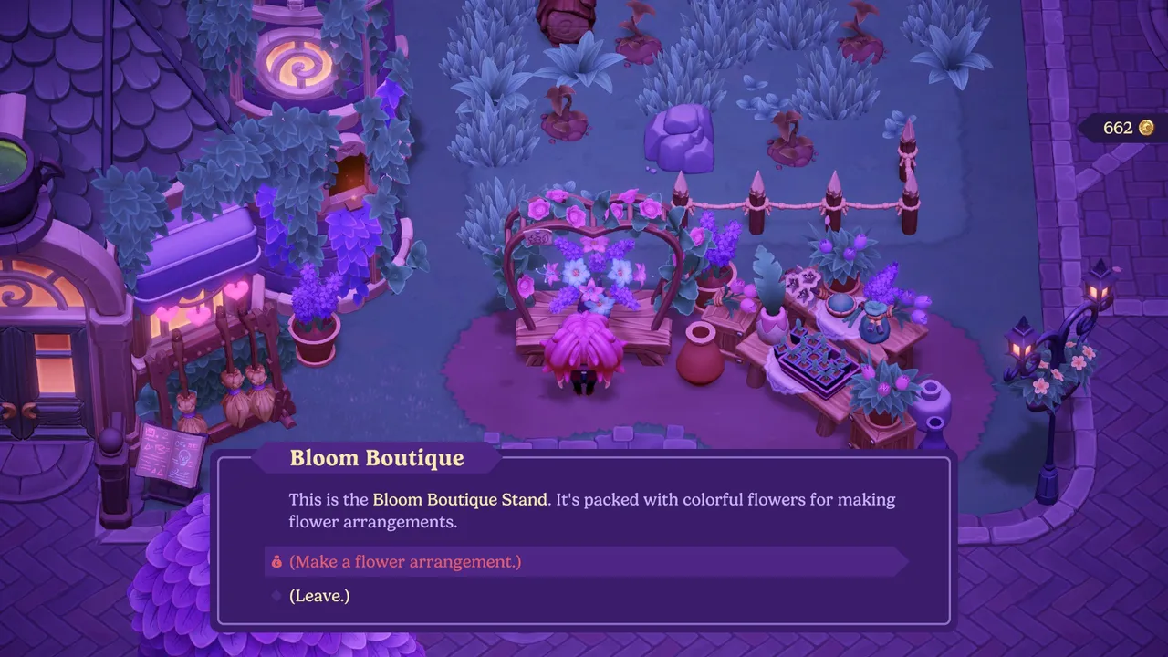 Floristry is one of several side activities in Moonlight Peaks