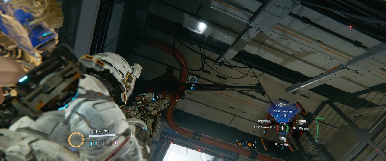The Mini Cabin is up on the crane near the ceiling. Drop down to the hand lift level, then look straight up. It takes a moment to spot from this distance.