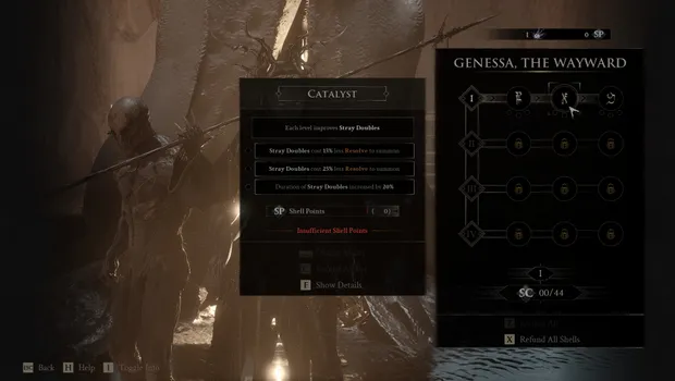 Genessa, The Wayward's Ability upgrade tree