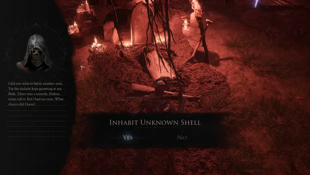 Locating a Shell triggers a prompt to inhabit it, letting Harbinger take on its abilities and playstyle