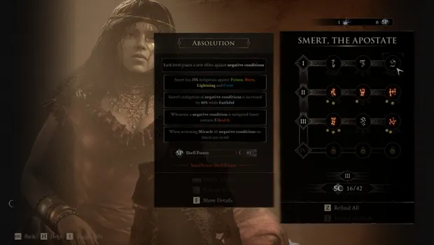 Smert, The Apostate's Ability upgrade tree