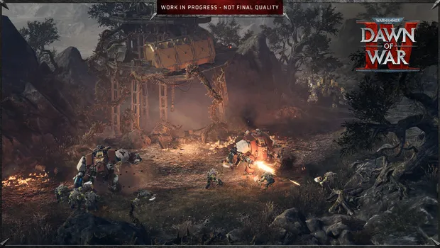 Warhammer 40,000: Dawn of War 4 showcases Space Marines vs Orks multiplayer gameplay