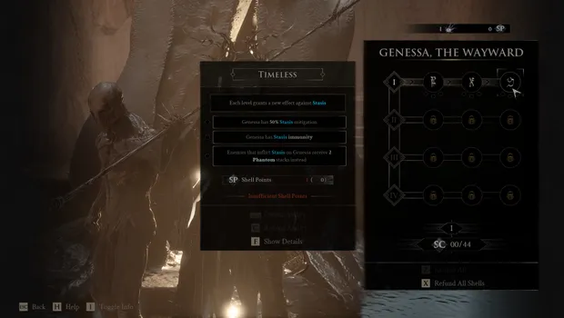 Genessa, The Wayward's Ability upgrade tree