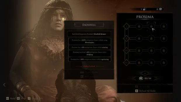 Proxima, The Broodseer's Ability upgrade tree