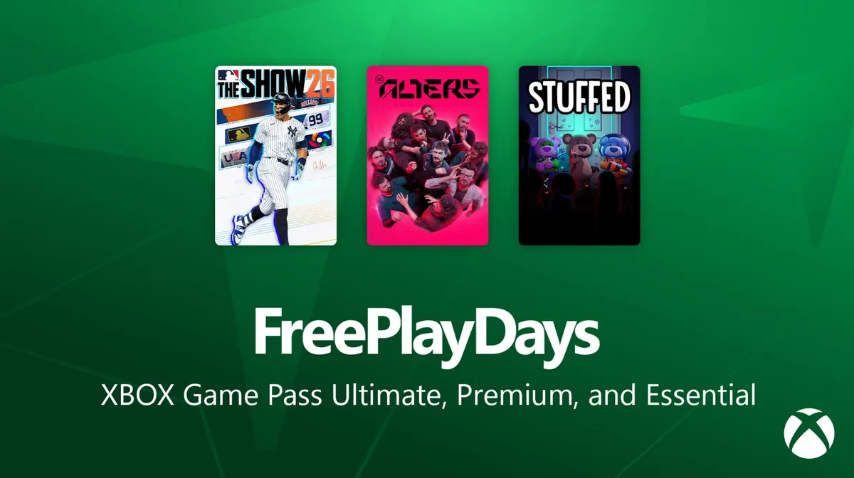 Xbox Free Play Days adds MLB The Show 26, The Alters and Stuffed this weekend