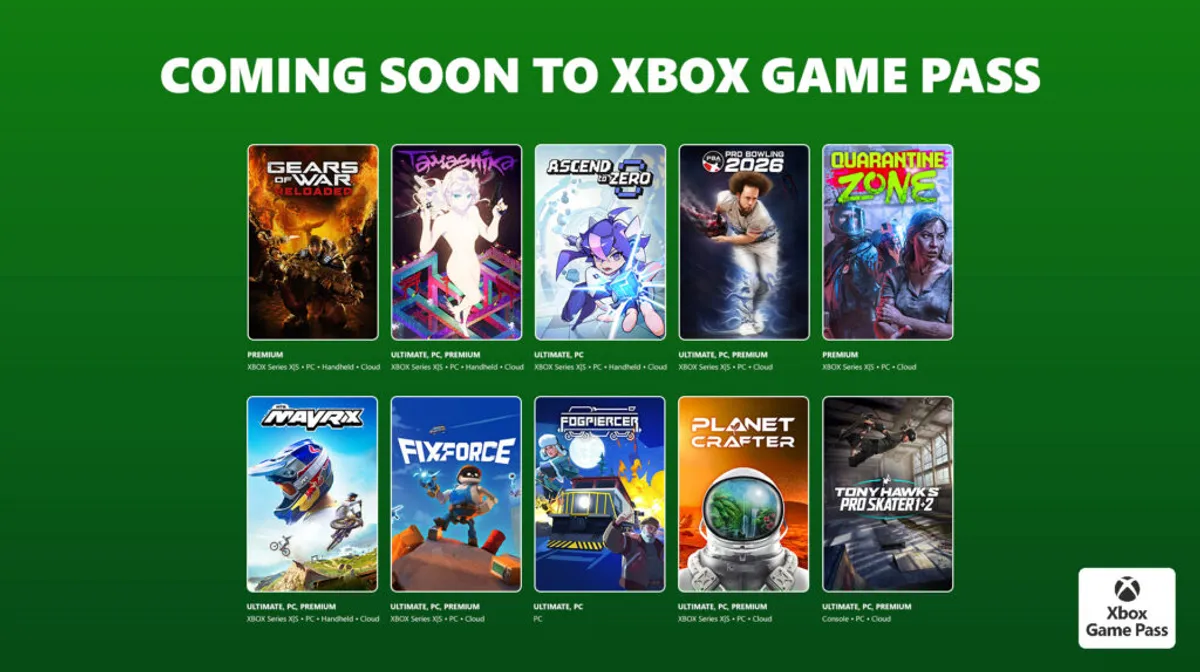 Xbox Game Pass July 2026 Wave 1 adds Tony Hawk's Pro Skater 1+2, Palworld 1.0, The Planet Crafter and more