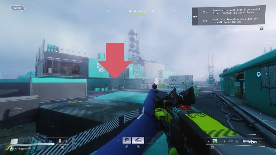 The cyan building at Algae Ponds is your destination - head through the main entrance and turn left immediately to find the stairs.