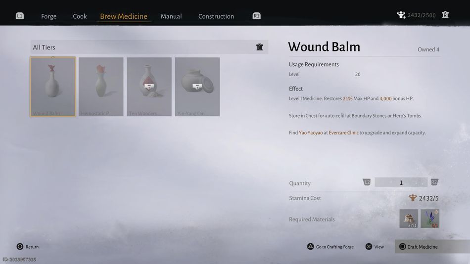 Where Winds Meet: There are four medicine vials in total
