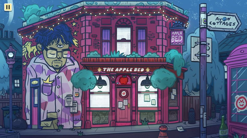 The Apple Bed pub serves as one of many locations players will visit in Wax Heads' story.