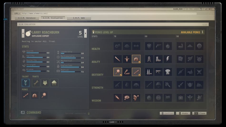 Jagged Alliance 3 - Larry's new traits