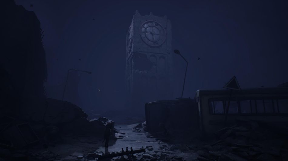After you get out of the bus, there will be a grenade launcher on the ground which you will use to take out the sniper and proceed further.