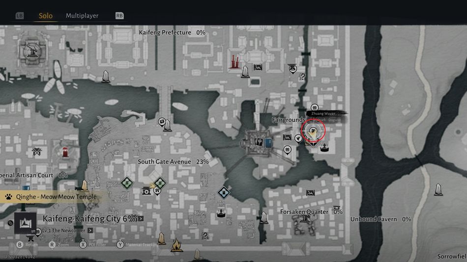 Where Winds Meet: The disguise shop location