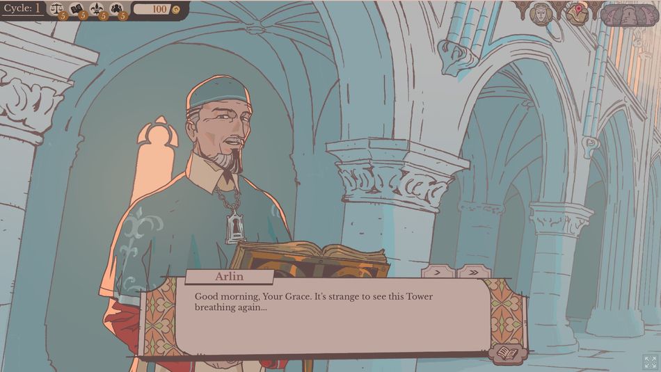 Arlin serves as your loyal advisor, guiding you through the complexities of court politics and kingdom management