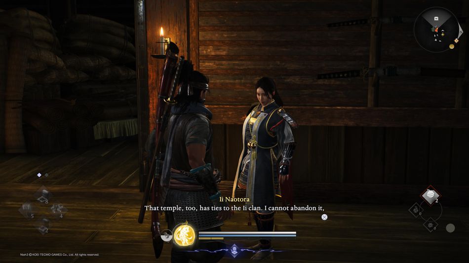 Nioh 3: Do two missions for Ii Naotora to get the key