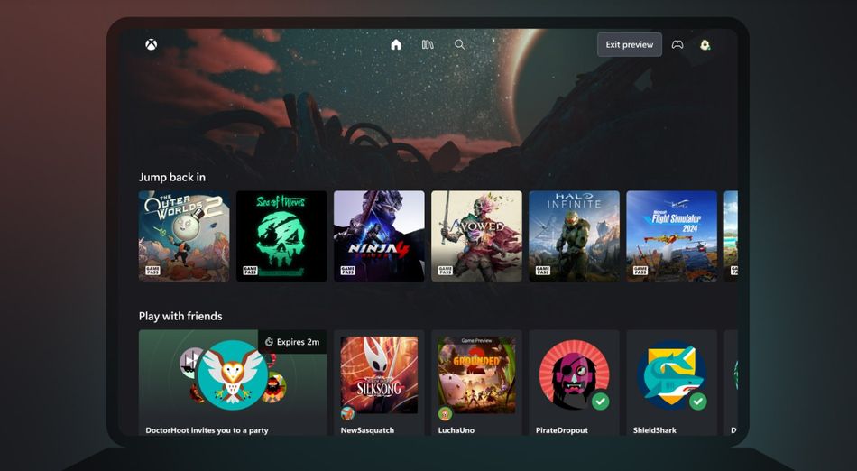 Updated Xbox Cloud Gaming website launches in Public Preview with new navigation and visual improvements