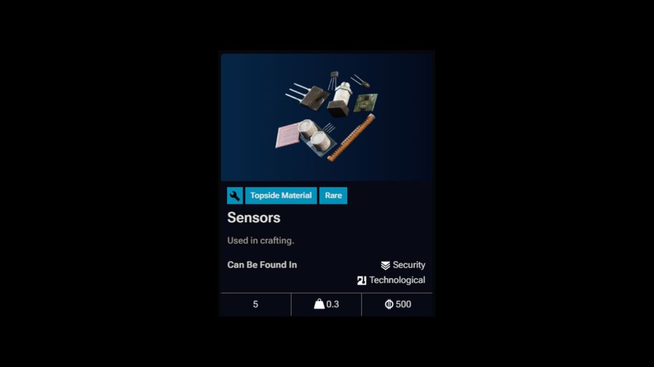 Sensors are an important item for creating utility items in ARC Raiders.